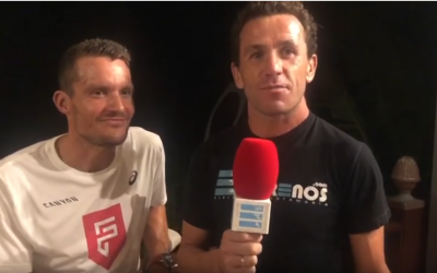 IRONMAN World Championship 2019, Alejandro trabajando de reportero en Kona